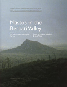 Front cover of Michael Lindblom & Berit Wells (eds.), Mastos in the Berbati Valley. An intensive archaeological survey (Skrifter utgivna av Svenska Institutet i Athen, 4°, 54), Stockholm 2008. ISSN 0586-0539. ISBN 978-91-7916-058-6. Hardcover: 189 pages.
