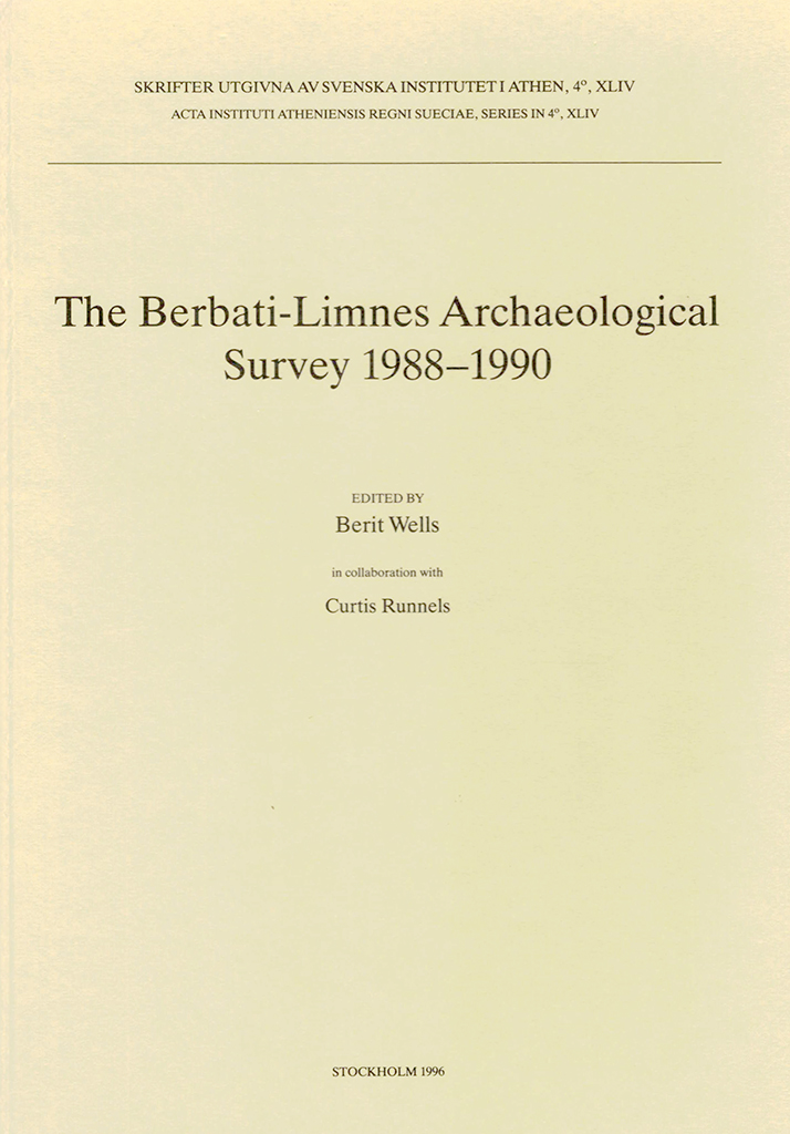 Front cover of Berit Wells & Curtis Runnels, eds., The Berbati-Limnes Archaeological Survey 1988–1990