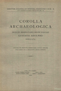 Corolla Archaeologica, Lund 1932