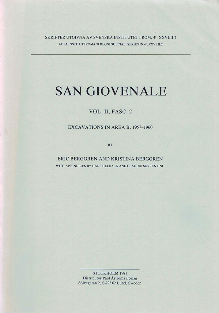 Front cover of San Giovenale 2:2