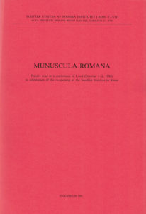 Front cover of Munuscula Romana